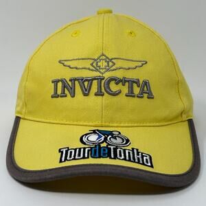 Invicta Tour de Tonka Hat Baseball Cap Cycling Cycler Bicycle Strapback Yellow